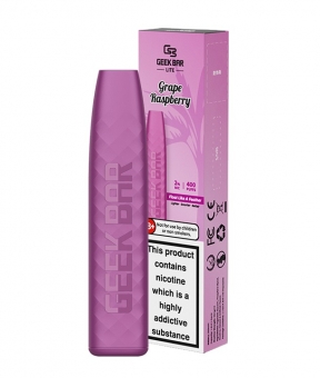 Geek Bar Lite Grape Raspberry, Tigara Electronica de Unica Folosinta, 400 Pufuri, 1.8ml Lichid, Nicotina 20 mg/ml, Calitate Premium