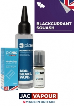 Pachet Lichid Tigara Electronica Premium Jac Vapour Blackcurrant Squash 60ml / 120ml, Nicotina 3/6/9 mg/ml, High VG, Fabricat in UK