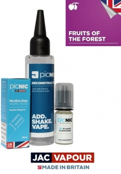 Pachet Lichid Tigara Electronica Premium Jac Vapour Fruits of the Forest 60ml, Nicotina 3/6/9 mg/ml, High VG, Fabricat in UK