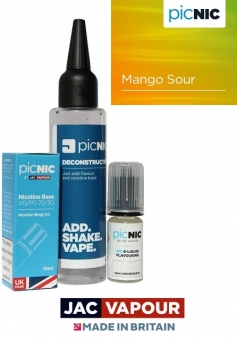 Pachet Lichid Tigara Electronica Premium Jac Vapour Mango Sour 60ml, Nicotina 3/6/9 mg/ml, High VG, Fabricat in UK