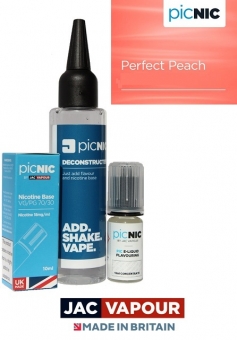 Pachet Lichid Tigara Electronica Premium Jac Vapour Perfect Peach 60ml, Nicotina 3/6/9 mg/ml, High VG, Fabricat in UK