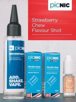 Lichid Tigara Electronica Premium Jac Vapour Strawberry Chew 70ml, Nicotina 5,1mg/ml, 80%VG 20%PG, Fabricat in UK, DiY