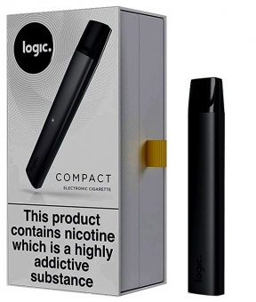 Logic Compact Starter Kit Black, Set 2 Rezerve Umplute cu Lichid cu Nicotina Incluse, 1.7 ml Lichid pe Capsula