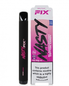Nasty Fix Air V2 Blackcurrant Cotton Candy, Nicotina  20mg / 10mg, Vape de Unica Folosinta, 675 Pufuri, 2 ml Capacitate, Calitate Premium