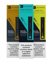 Jac Vapour NicNac Sunleaf Tobacco, Tigara Vape de Unica Folosinta, 1.5 ml Lichid, 300 Pufuri, Nicotina 20mg/ml, Calitate Premium UK