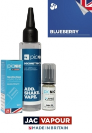 Pachet Lichid Tigara Electronica Premium Jac Vapour Blueberry 60ml, Nicotina 3/6/9 mg/ml, High VG, Fabricat in UK