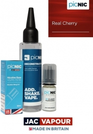 Pachet 60ml Lichid Tigara Electronica Premium Jac Vapour Real Cherry, Nicotina 3mg/ml, 80%VG 20%PG, Fabricat in UK, DiY