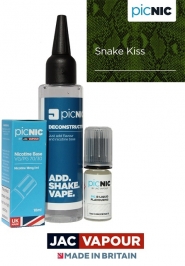 Pachet Lichid Tigara Electronica Premium Jac Vapour Snake Kiss 60ml, Nicotina 3/6/9 mg/ml, High VG, Fabricat in UK