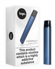 Logic Compact Albastru Starter Kit, Set 2 Rezerve Umplute cu Lichid cu Nicotina Incluse, 1.7 ml Lichid pe Capsula
