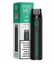 Pod Salt GO 600 Fresh Mint 2ml, Vape de Unica Folosinta, 600 Inhalari, Nicotina 20 mg/ml, Calitate Premium UK