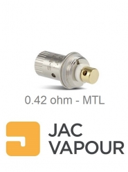 Rezistenta Atomizor Jac Vapour S-Coil MTL Turbo 0.42 ohm, Bumbac Organic, Tip Capsula