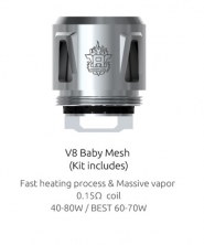 Set 5 rezistente SMOK V8 Baby Mesh 0.15 ohm, 40-80 W