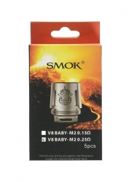 Set 5 rezistente SMOK TFV8 Baby M2 0.25 ohm, 25-45 W